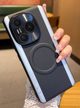 荣耀Power手机壳新款电镀网红磁吸荣耀power全包式皮质保护套