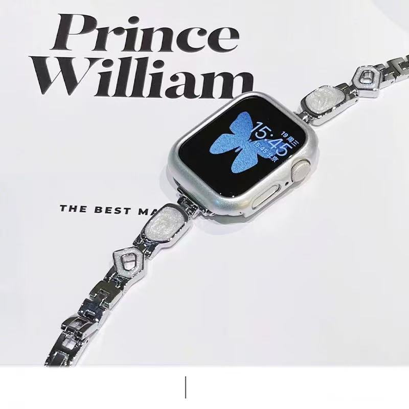 适用滴油鎏金链条表带AppleWatchS11适用苹果表带10/9/8SE3表带