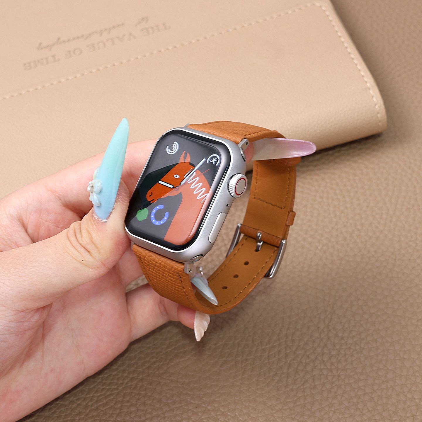 适用适配华为fit手表带FIT4pro原装款手掌纹专用fit4/3/2男女真皮