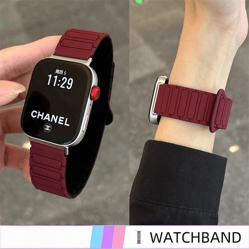 适用适用华为FIT3手表带watchFit2张婧怡高级fit红色新年磁吸硅胶