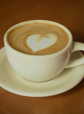 北欧式咖啡杯300ml酒店咖啡杯套装标准加厚拉花拿铁杯定制logo