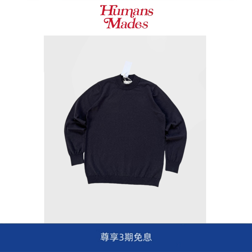 【Humans Mades】 MM6风 手缝四角标桑蚕丝羊毛圆领针织衫毛衣,男装,大码上装,淘宝优惠券,粉丝福利购,淘宝优惠卷