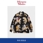 衬衫 xTIMLEHI机械恶鬼骑虎夏威夷人造丝长袖 Humans Mades