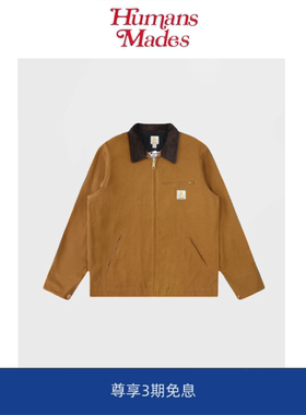 【Humans Mades】简约美拉德拼接vintage薄春秋季底特律夹克外套