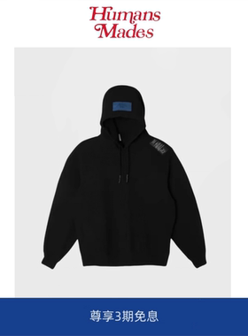 【Humans Mades】  POCKET HOODIE NBHD潮牌贴布华夫格套头帽衫