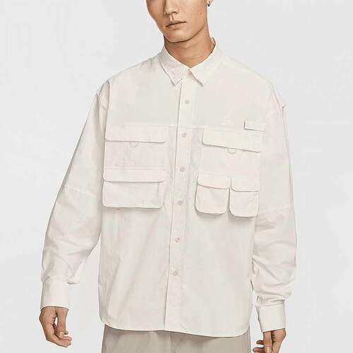 Nike耐克男工装风翻领长袖T恤