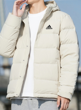 adidas/阿迪达斯男休闲运动防风保暖连帽羽绒服外套KE5403 KE5404
