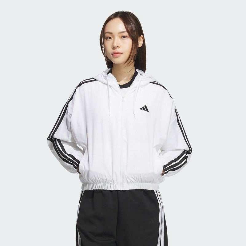 阿迪女子休闲连帽夹克外套图片