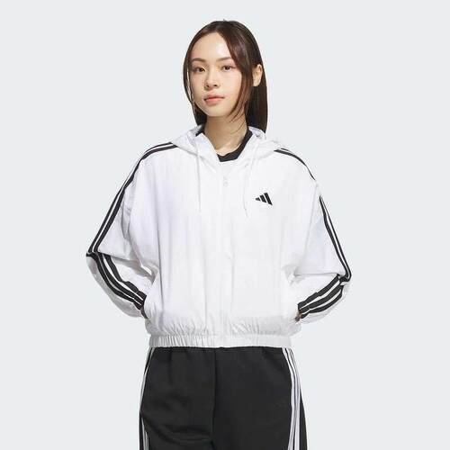 阿迪女子休闲连帽夹克外套