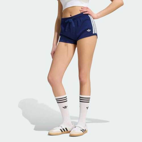 adidas三叶草女子条纹透气短裤
