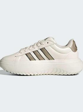 adidas阿迪达斯女鞋 COURT PLATFO舒适缓震运动休闲鞋JS2944