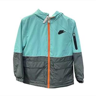 Nike耐克大童装 潮流时尚拼色休闲保暖连帽棉衣IR0014-369