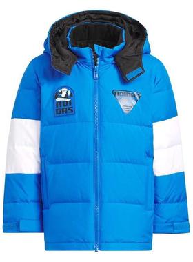 阿迪达斯童装 拼色时尚百搭保暖连帽羽绒服IN5218 IN5219