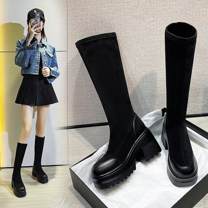 高跟长靴女单靴袜靴瘦瘦靴长筒靴