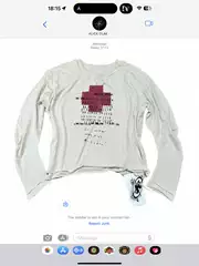 Klickclak25Aw Retro Printed Real Two-Piece Snowflake Cotton Vintage Scimitar Long-Sleeved T-Shirt