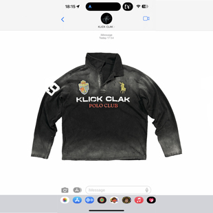 KLICKCLAK25SS 水洗做旧喷脏破坏印花短袖polo球衣T恤长袖打底
