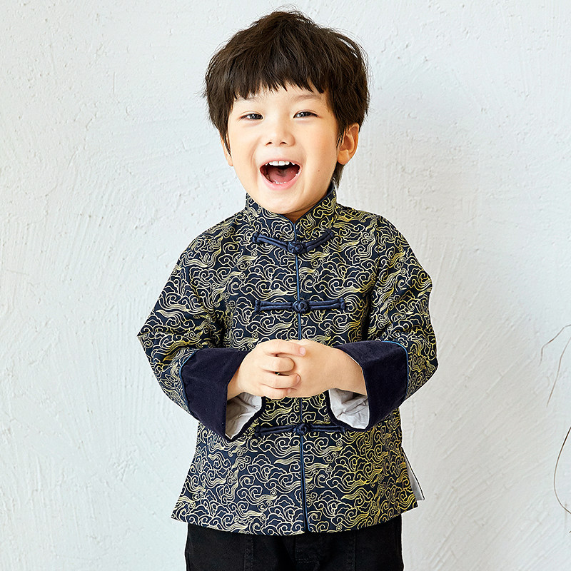 秋冬装汉服男童中国风祥云儿童古装新拜年服礼服周岁宝宝衣服唐装