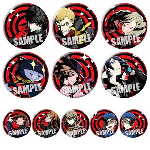 女神异闻录5吧唧游戏周边Persona明智吾郎坂本龙司动漫定制徽章A