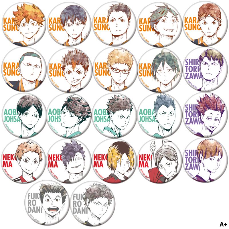 排球少年cos月岛萤 日向翔阳 影山飞雄饰品动漫周边徽章胸章A+款