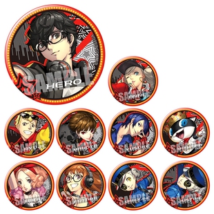 女神异闻录5吧唧 徽章 PERSONA5 雨宫莲/卡罗琳/贾斯汀 动漫胸章J