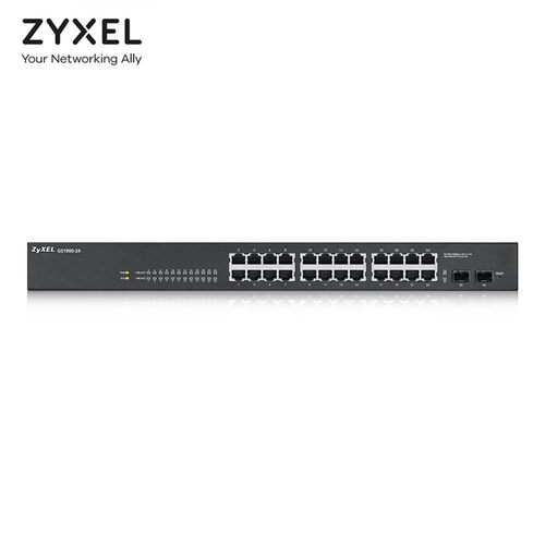 ZYXEL合勤 GS1900-24 全千兆24口 1000Mbps 简单智能 web二层网管型 交换机 24口千兆+2SFP