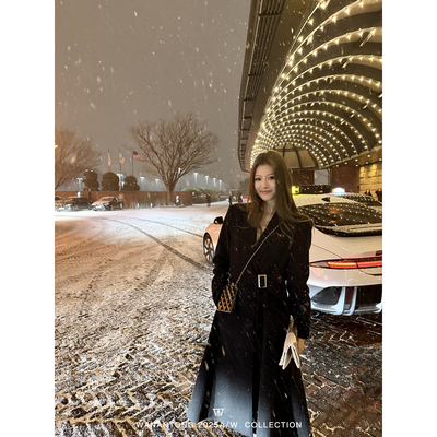 WANANTONG 暗黑先锋 山ben耀司全羊毛双面呢大衣女冬季