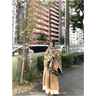 品味老钱双面尼大衣女冬季 非常喜爱版 慢调巴黎 WANANTONG