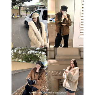 双面穿连帽皮草女冬季 WANANTONG 超实用派 环保澳毛 Teddybear