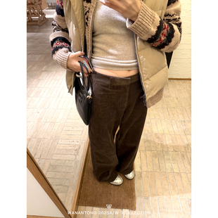 WANANTONG BC老钱 爱绝了 全棉加绒灯芯绒裤女冬季休闲裤长裤