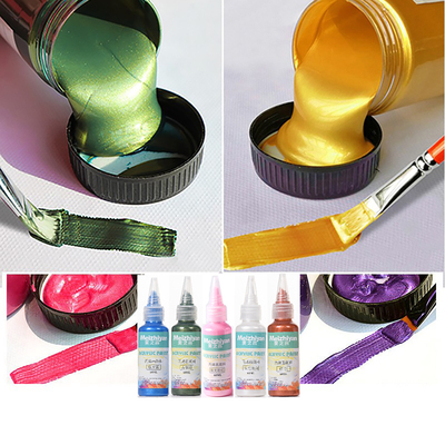 珠光丙烯颜料金色银色古铜绿金属色丙烯画颜料青铜器手办diy手绘