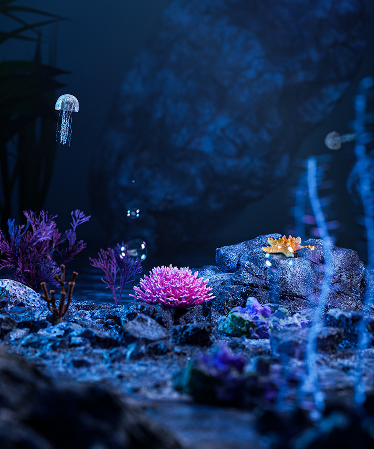 【60-海底世界*2】c4d工程oc渲染3d模型素材设计场景灯光贴图材质