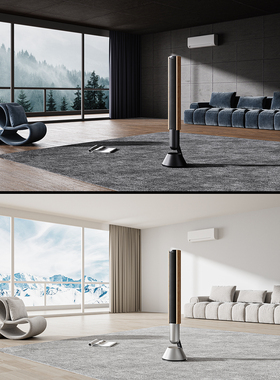 649-空气净化器大场景海报C4D模型源文件OC渲染室内三维素材工程