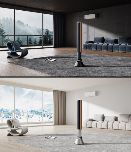 649-空气净化器大场景海报C4D模型源文件OC渲染室内三维素材工程