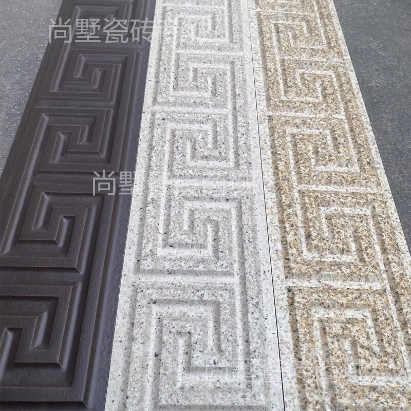 回纹线条外墙腰线回纹中式
