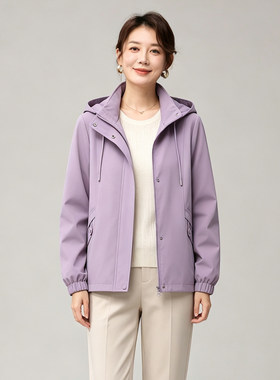 妈妈秋装休闲风衣女春装外套衣服中年40岁气质妈妈装端庄上衣夹克