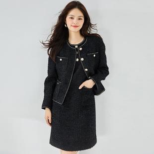 小香风短外套女法式新款小个子A字气质短款上衣连衣裙背心裙裙子