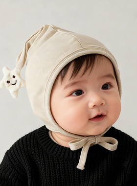 婴儿帽子秋冬季婴幼儿护耳帽套头洋气新款韩版男女童宝宝帽子秋冬