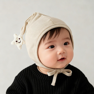 男女童宝宝帽子秋冬 韩版 婴儿帽子秋冬季 婴幼儿护耳帽套头洋气新款