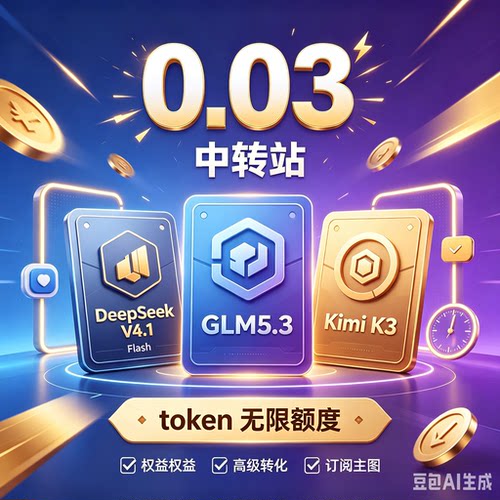 003中转站 DeepSeek V4.1 flash 和 GLM5.3 Kimi K3 国产模型爽蹬