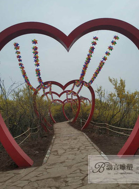 铁艺爱情主题婚庆摄影不锈钢摆件