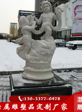 十二星座雕塑双鱼座狮子座摩羯座