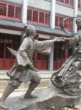 玻璃钢牛郎织女神话人物铜雕像