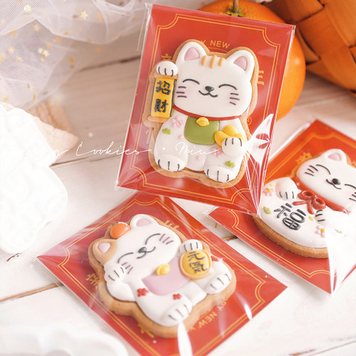 新年卡通招财猫霜饼干模具