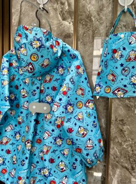 新薄款儿童雨衣速干卡通连帽雨披
