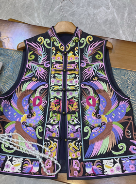 阅悦-26年早春新中式重工刺绣舒适显瘦马甲YS13-t169