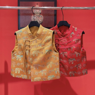 阅悦26年早春早春上新新中式 优雅气质流苏盘扣马甲xx8157