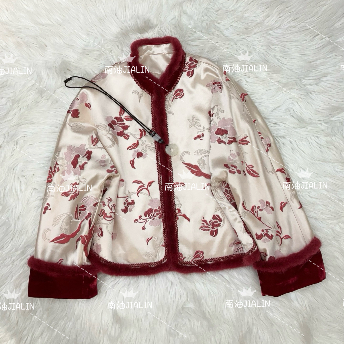 阅悦冬上新红玲兰新中式醋酸桑蚕丝短外套jl-FU3851-AN2