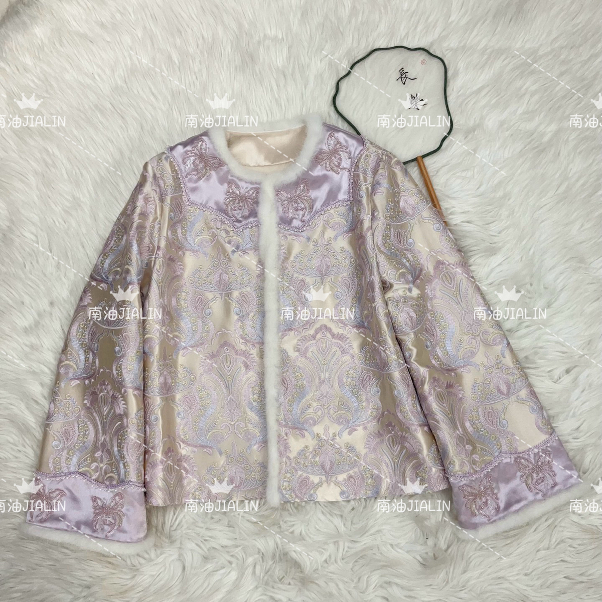 阅悦冬上新云肩蝴蝶空谷幽兰宽松短外套jl-FU3783-1-CR