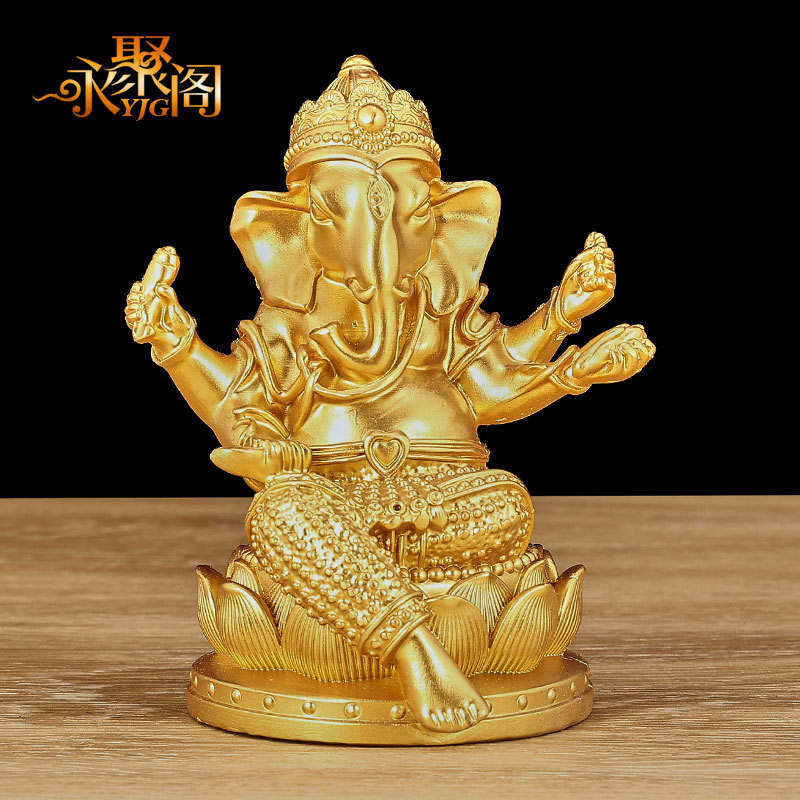 亚禅意玄关泰国象神玄关泰式摆件客厅招财佛像装饰复古品