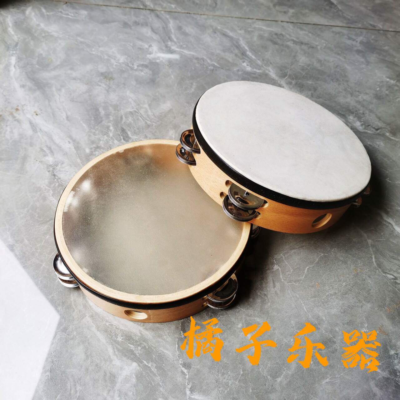 奥尔夫乐器手鼓羊皮牛皮榉木安排各种尺寸随意双排